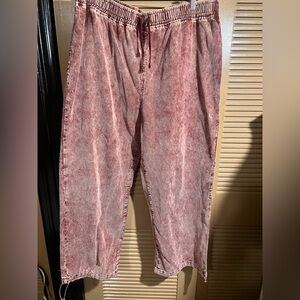 Vintage Washed Burgundy Corduroy Pants. These can be worn as bootcut or joggers.